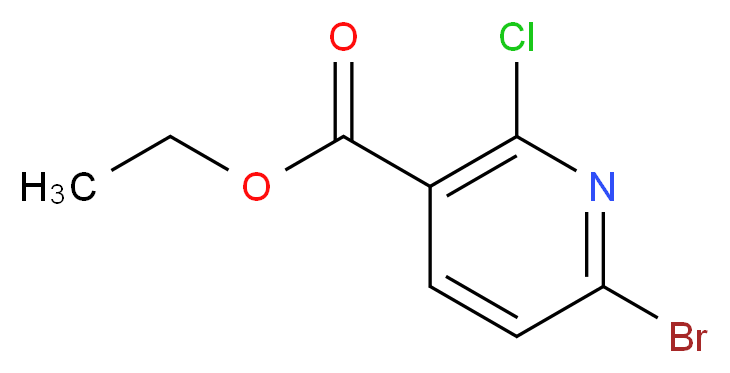 ethyl 6-bromo-2-chloropyridine-3-carboxylate_分子结构_CAS_1214335-22-4