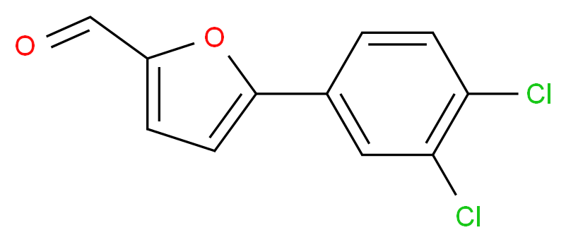 5-(3,4-二氯苯基)糠醛_分子结构_CAS_52130-34-4)