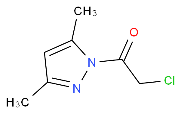 2-Chloro-1-(3,5-dimethyl-pyrazol-1-yl)-ethanone_分子结构_CAS_36140-55-3)