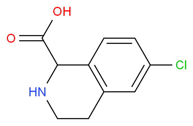 6-chloro-1,2,3,4-tetrahydroisoquinoline-1-carboxylic acid_分子结构_CAS_1260644-33-4