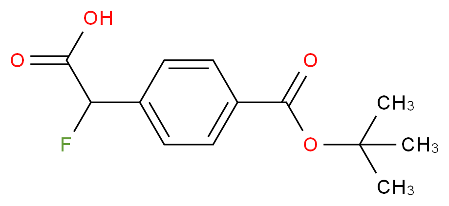 2-{4-[(tert-butoxy)carbonyl]phenyl}-2-fluoroacetic acid_分子结构_CAS_945610-03-7