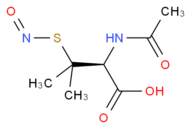 (2S)-2-acetamido-3-methyl-3-(nitrososulfanyl)butanoic acid_分子结构_CAS_67776-06-1