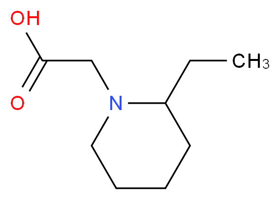 (2-Ethyl-piperidin-1-yl)-acetic acid_分子结构_CAS_)