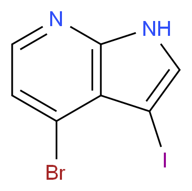 4-Bromo-3-iodo-7-azaindole_分子结构_CAS_1000340-34-0)