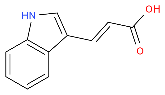 反式吲哚-3-丙烯酸_分子结构_CAS_29953-71-7)