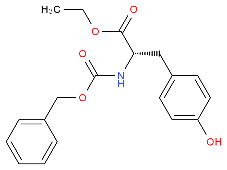 (S)-Ethyl 2-(((benzyloxy)carbonyl)amino)-3-(4-hydroxyphenyl)propanoate_分子结构_CAS_16679-94-0)