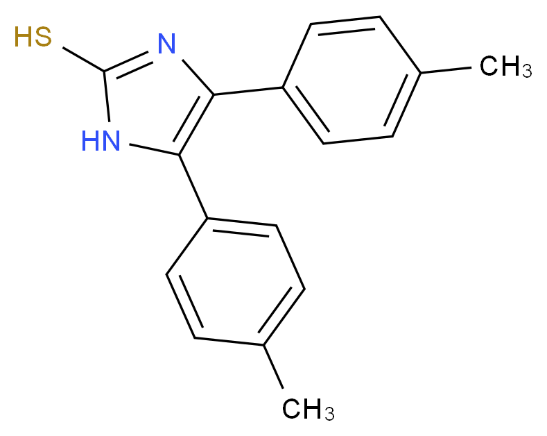 4,5-bis(4-methylphenyl)-1H-imidazole-2-thiol_分子结构_CAS_73181-95-0