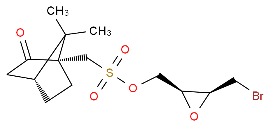 [(2S,3S)-3-(bromomethyl)oxiran-2-yl]methyl [(1S,4R)-7,7-dimethyl-2-oxobicyclo[2.2.1]heptan-1-yl]methanesulfonate_分子结构_CAS_343338-27-2