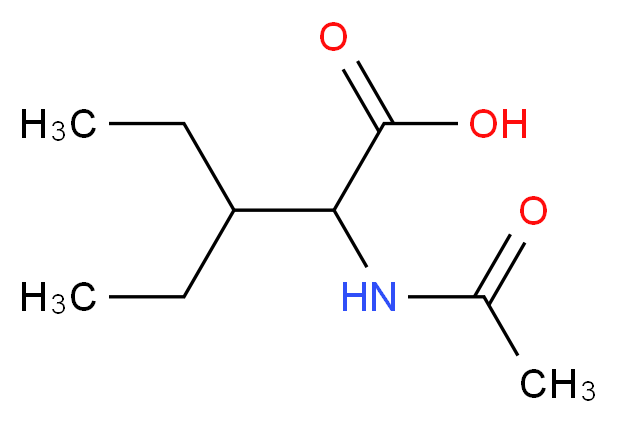 2-acetamido-3-ethylpentanoic acid_分子结构_CAS_14328-53-1