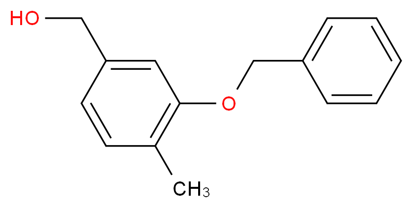 [3-(benzyloxy)-4-methylphenyl]methanol_分子结构_CAS_916792-34-2