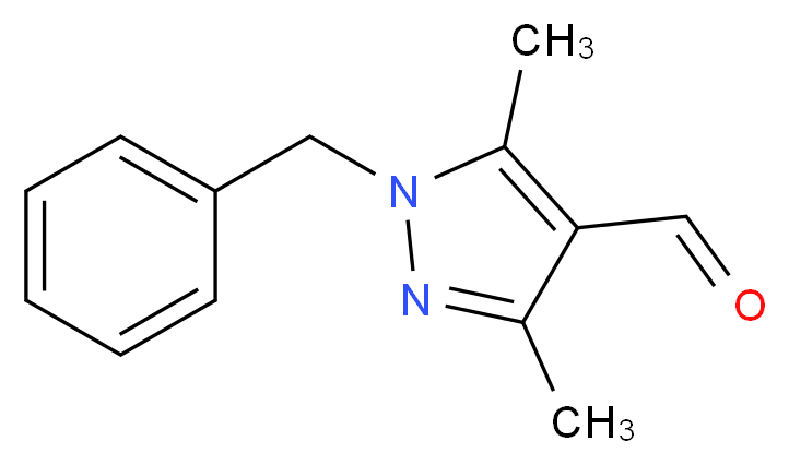 1-Benzyl-3,5-dimethyl-1H-pyrazole-4-carbaldehyde_分子结构_CAS_)