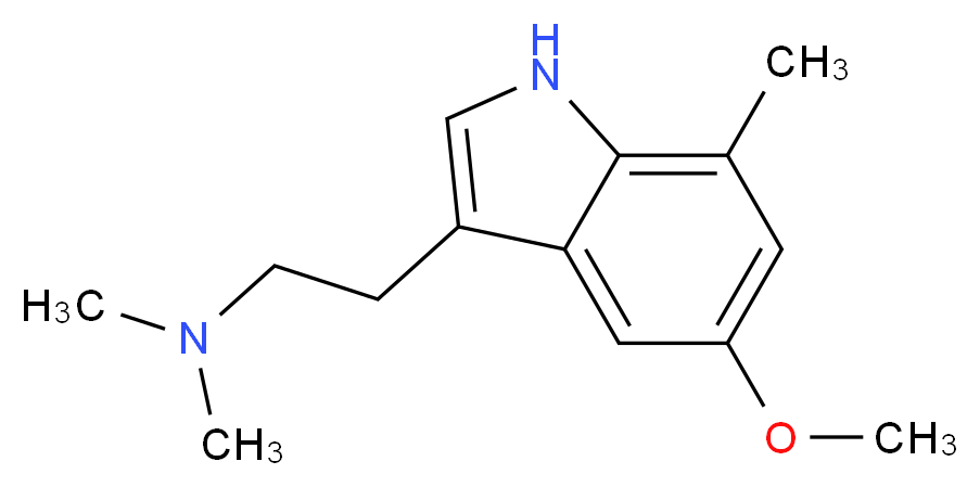 [2-(5-methoxy-7-methyl-1H-indol-3-yl)ethyl]dimethylamine_分子结构_CAS_61018-77-7