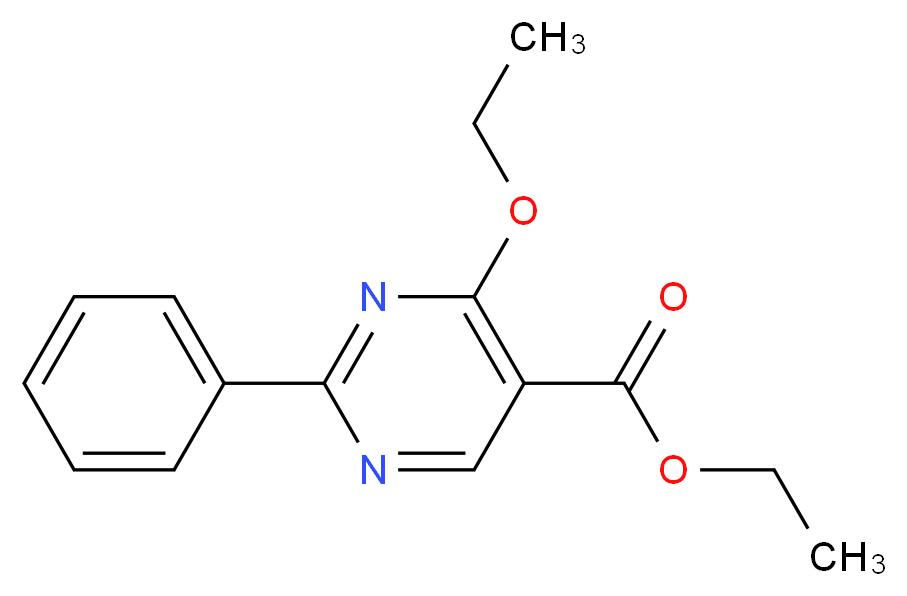 ethyl 4-ethoxy-2-phenylpyrimidine-5-carboxylate_分子结构_CAS_122773-99-3