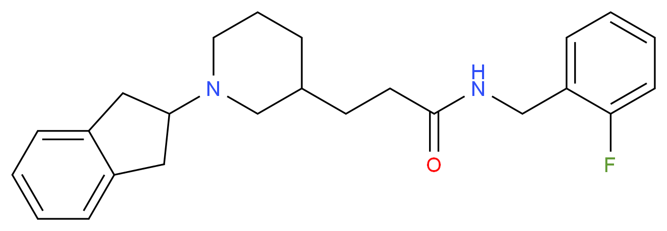 3-[1-(2,3-dihydro-1H-inden-2-yl)-3-piperidinyl]-N-(2-fluorobenzyl)propanamide_分子结构_CAS_)