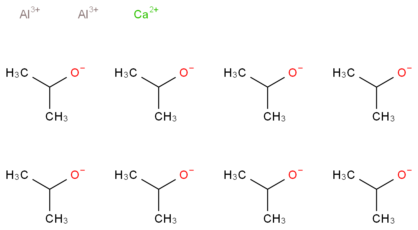 dialuminium(3+) ion calcium octakis(propan-2-olate)_分子结构_CAS_23275-27-6