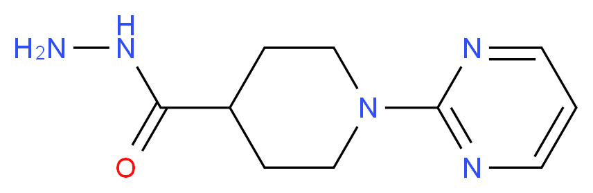 1-(pyrimidin-2-yl)piperidine-4-carbohydrazide_分子结构_CAS_)