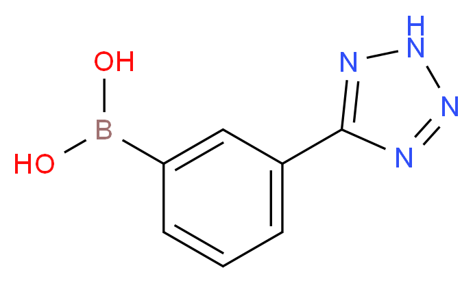 [3-(2H-1,2,3,4-tetrazol-5-yl)phenyl]boronic acid_分子结构_CAS_775351-30-9