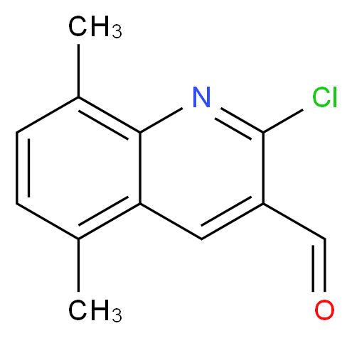 2-CHLORO-5,8-DIMETHYLQUINOLINE-3-CARBOXALDEHYDE_分子结构_CAS_323196-71-0)