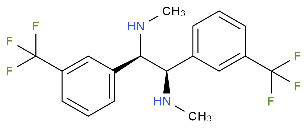 methyl[(1R,2R)-2-(methylamino)-1,2-bis[3-(trifluoromethyl)phenyl]ethyl]amine_分子结构_CAS_137944-39-9