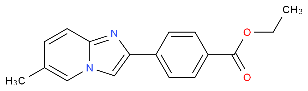 2-[4-(Ethoxycarbonyl)phenyl]-6-methyl-imidazo[1,2-a]pyridine_分子结构_CAS_109461-69-0)