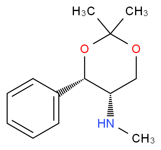 (4S,5S)-N,2,2-trimethyl-4-phenyl-1,3-dioxan-5-amine_分子结构_CAS_124686-47-1