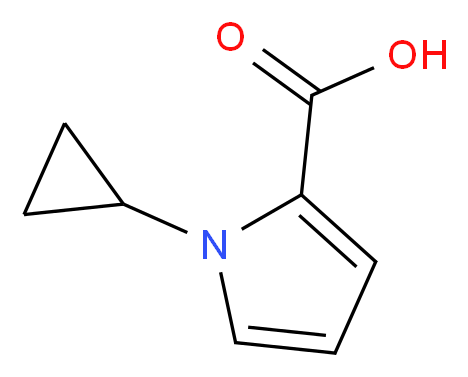 1-cyclopropyl-1H-pyrrole-2-carboxylic acid_分子结构_CAS_1155519-52-0