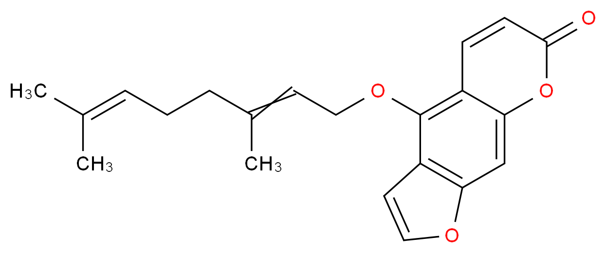 4-[(3,7-dimethylocta-2,6-dien-1-yl)oxy]-7H-furo[3,2-g]chromen-7-one_分子结构_CAS_7380-40-7
