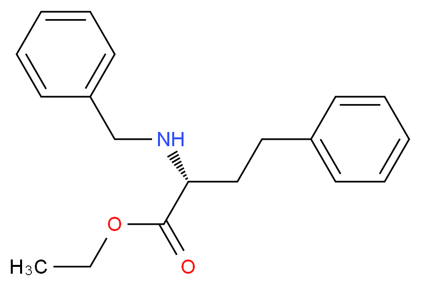 ethyl (2R)-2-(benzylamino)-4-phenylbutanoate_分子结构_CAS_630102-87-3