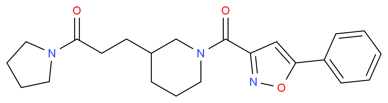 3-[3-oxo-3-(1-pyrrolidinyl)propyl]-1-[(5-phenyl-3-isoxazolyl)carbonyl]piperidine_分子结构_CAS_)