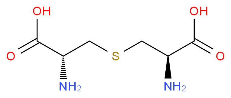 (2R)-2-amino-3-{[(2R)-2-amino-2-carboxyethyl]sulfanyl}propanoic acid_分子结构_CAS_922-55-4