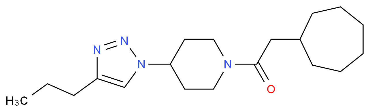 1-(cycloheptylacetyl)-4-(4-propyl-1H-1,2,3-triazol-1-yl)piperidine_分子结构_CAS_)