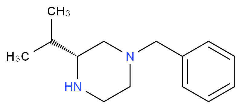 (3R)-1-benzyl-3-(propan-2-yl)piperazine_分子结构_CAS_324748-62-1