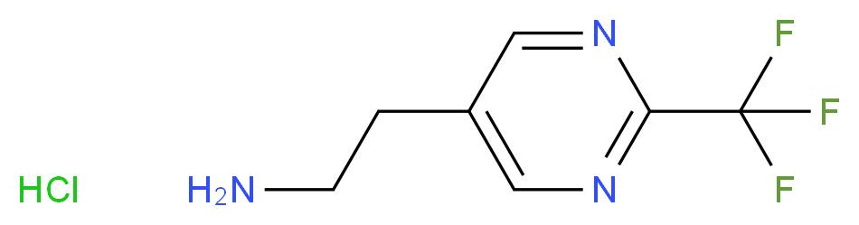 2-[2-(trifluoromethyl)pyrimidin-5-yl]ethan-1-amine hydrochloride_分子结构_CAS_1196155-53-9