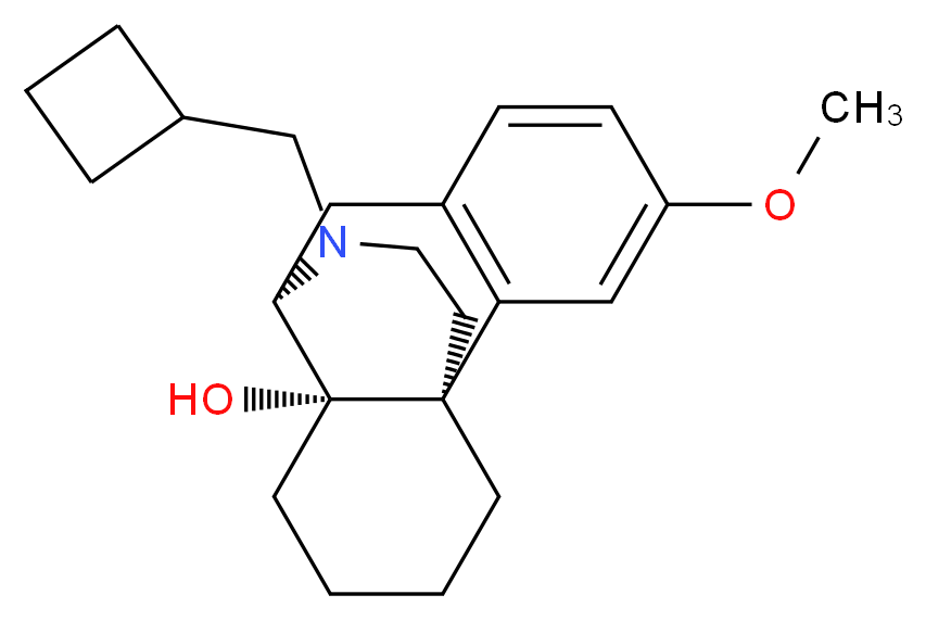(1S,9R,10S)-17-(cyclobutylmethyl)-4-methoxy-17-azatetracyclo[7.5.3.0<sup>1</sup>,<sup>1</sup><sup>0</sup>.0<sup>2</sup>,<sup>7</sup>]heptadeca-2(7),3,5-trien-10-ol_分子结构_CAS_63730-48-3