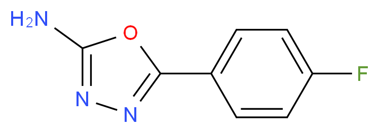 5-(4-Fluorophenyl)-1,3,4-oxadiazol-2-amine_分子结构_CAS_7659/7/6)