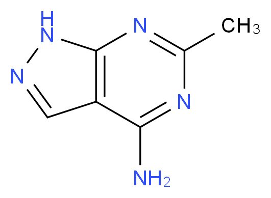 6-methyl-1H-pyrazolo[3,4-d]pyrimidin-4-amine_分子结构_CAS_5326-80-7)