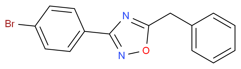 5-benzyl-3-(4-bromophenyl)-1,2,4-oxadiazole_分子结构_CAS_864836-24-8