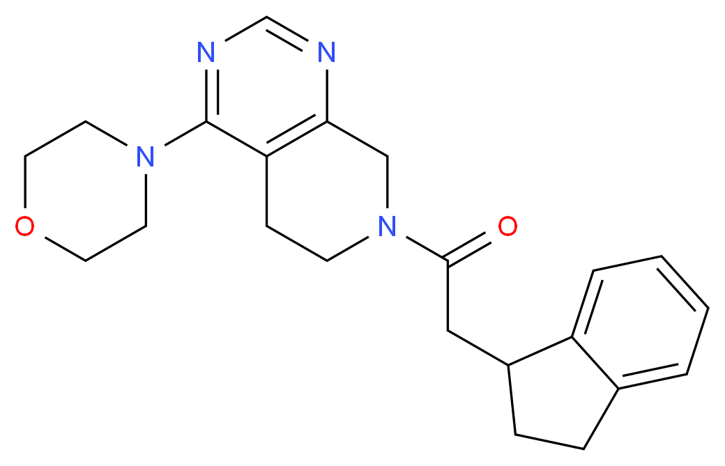 7-(2,3-dihydro-1H-inden-1-ylacetyl)-4-morpholin-4-yl-5,6,7,8-tetrahydropyrido[3,4-d]pyrimidine_分子结构_CAS_)