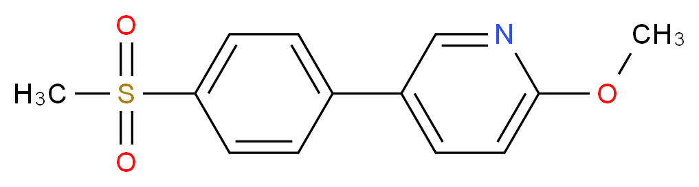 2-methoxy-5-[4-(methylsulfonyl)phenyl]pyridine_分子结构_CAS_)