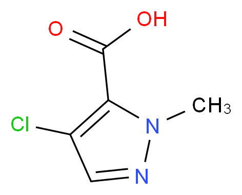 4-chloro-1-methyl-1H-pyrazole-5-carboxylic acid_分子结构_CAS_84547-83-1