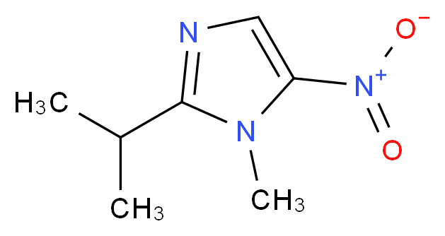 1-methyl-5-nitro-2-(propan-2-yl)-1H-imidazole_分子结构_CAS_14885-29-1