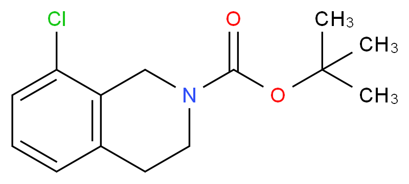 tert-butyl 8-chloro-1,2,3,4-tetrahydroisoquinoline-2-carboxylate_分子结构_CAS_138350-93-3