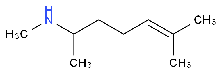 methyl(6-methylhept-5-en-2-yl)amine_分子结构_CAS_503-01-5