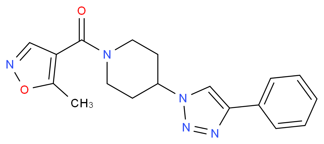 1-[(5-methyl-4-isoxazolyl)carbonyl]-4-(4-phenyl-1H-1,2,3-triazol-1-yl)piperidine_分子结构_CAS_)