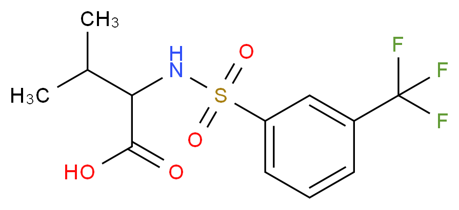 3-methyl-2-({[3-(trifluoromethyl)phenyl]sulfonyl}amino)butanoic acid_分子结构_CAS_250714-85-3)