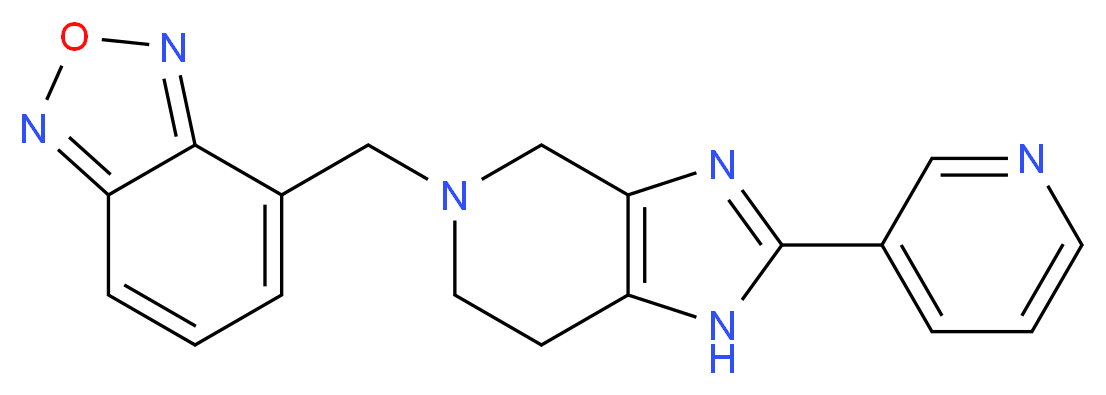 4-[(2-pyridin-3-yl-1,4,6,7-tetrahydro-5H-imidazo[4,5-c]pyridin-5-yl)methyl]-2,1,3-benzoxadiazole_分子结构_CAS_)