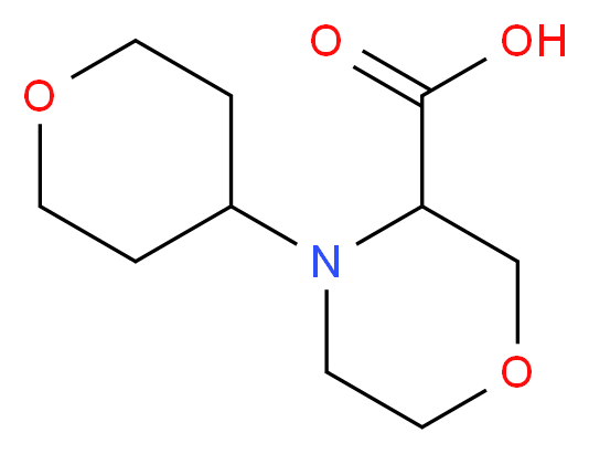 4-(Tetrahydro-pyran-4-yl)-morpholine-3-carboxylic acid_分子结构_CAS_)