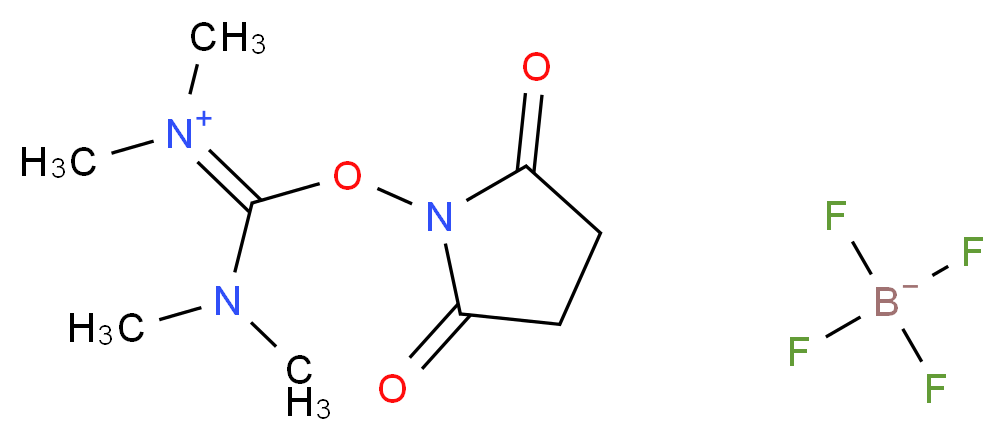 [(dimethylamino)[(2,5-dioxopyrrolidin-1-yl)oxy]methylidene]dimethylazanium; tetrafluoroboranuide_分子结构_CAS_105832-38-0