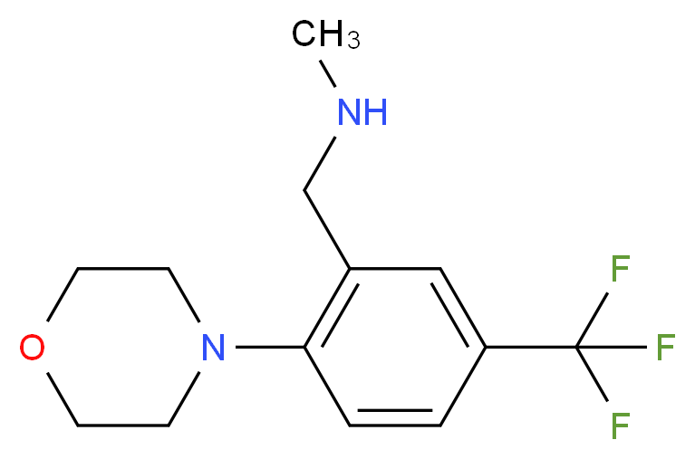 methyl({[2-(morpholin-4-yl)-5-(trifluoromethyl)phenyl]methyl})amine_分子结构_CAS_886851-52-1