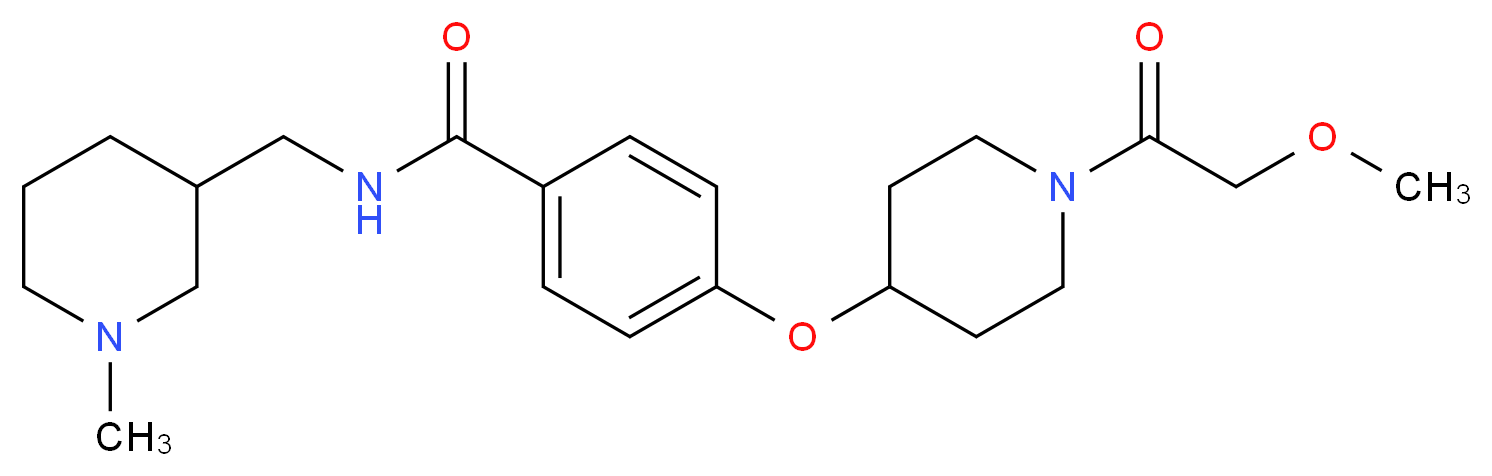 4-{[1-(methoxyacetyl)-4-piperidinyl]oxy}-N-[(1-methyl-3-piperidinyl)methyl]benzamide_分子结构_CAS_)